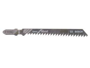 Lama per seghetto alternativo per legno (t111c) - lama mm.75, blister da pz.5 - stradata, fresata, per tagli grezzi in legno duro e tenero, plastica