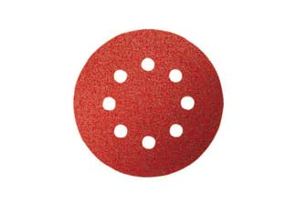 Dischi carta abrasiva forata con velcro per rotorbitali Ø mm.115 - grana 120 blister da pz.6 - ø mm.115, fissaggio a strappo