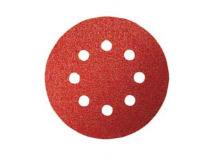 Dischi carta abrasiva forata con velcro per rotorbitali Ø mm.125 - grana 240 confezione da 100 pz. - ø mm.125 fissaggio a strappo