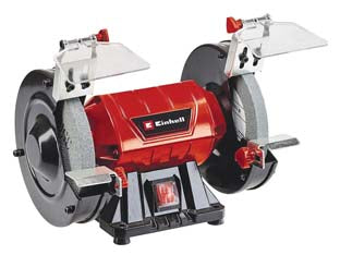 Smerigliatrice da banco doppia mola Ø mm.150 150w (tc-bg 150) - 150w di potenza, tensione 230v / 50Hz, con 2 dischi mola ø mm.150x16 foro 12,7 uno da sgrosso e uno da finitura, 4 piedi ...