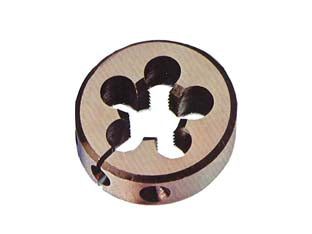 Filiere tonde filetto ma - ø mm.3x0,5 misura ø cm.25,4 - seziona tonda, cromo vanadium, durezza HRC 62/63, filettatura metrica ISO, passo MA