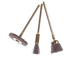 Minispazzole con fili acciaio assortite per trapano - codolo mm.3 in blister da pz.3 PG 476.00 - Nessuna Descrizione per questo prodotto