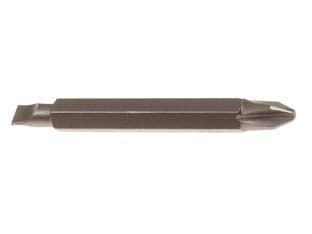 Inserti doppio taglio per avvitatori - ø mm.0,8x5,0+croce PH 2 PG 462.00 - acciaio cromo vanadium sabbiato, doppia punta: PHILLIPS + taglio, attacco esagonale 1/4'