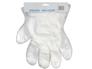 Guanti multiuso usa e getta pz.100 - in polietilene taglia unica