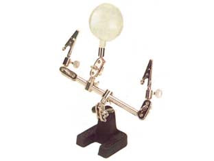 Supporto robot per minimontaggi - con pinzette e lente