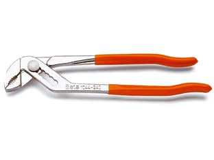 Pinza poligrip regolabile art.1044 - mm.250 cerniera sovrapposta, apertura max mm.33, manici ricoperti in PVC