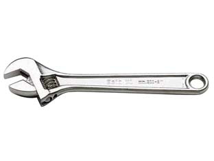 Chiavi regolabili a rullino art.111 - mm.300 apertura max mm.34 - cromate con scala graduata