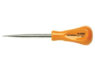 Punteruoli punta tonda - mm.8 lama acciaio cromato, impugnatura plastica