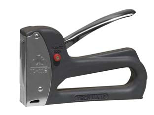 Fissatrice tecnica mod.110/13 - corpo in ABS rinforzato con fibre di vetro, frontale in metallo, per lavori di decorazione, fissaggio di tappezzeria, ricoper...