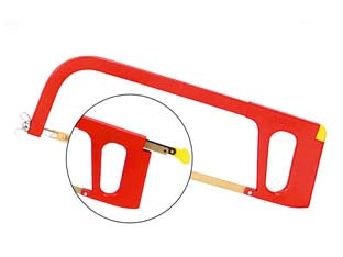 Archetto manico chiuso canguro in alluminio - lama mm.300 in dotazione con portalame, in alluminio verniciato