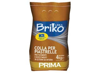 K2 linea briko colla per piastrelle bianca in polvere - Kg.4 in sacco - colla per piastrelle in polvere per piccoli lavori di riparazione e stuccatura, altamente adesiva, per pavimenti e rivestimen...