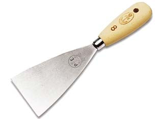 Spatole con manico art.501 - mm.100 - in acciaio con manico legno