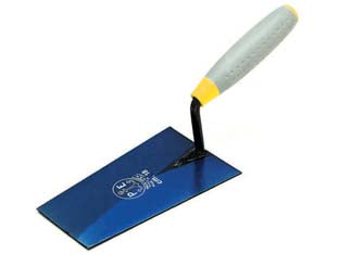 Cazzuola punta quadra art.946 - mm.190 - in acciaio con manico gomma SINTESI