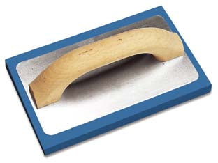 Frattone in spugna blu manico legno art.819 - cm. 21,5x13,5 art.819/1E - supporto in alluminio manico in legno spessore mm.15