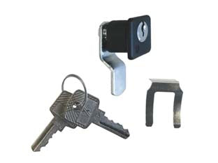 Serratura completa a leva cassette postali tipo ab - ø mm.17,5 - tipo quadro colore nero, spessore di fissaggio utile max mm.3, rotazione chiave 90° ad 1 estrazione, fissaggio con lamella e ...