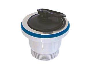 Piletta moplen con tappo - 1'1/2 per lavelli inox e sintetici - corpo in polipropilene, griglia inox, tappo maniglia in plastica