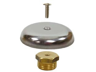 Tappo con rosone e vite - M 1/2' - in ottone