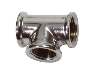 Tee femmina femmina ottone cromato - FF 1/2' - Nessuna Descrizione per questo prodotto