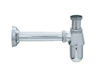 Sifone a bottiglia in ottone cromato - 1'1/4 con canotto ø mm.30x200 - Nessuna Descrizione per questo prodotto