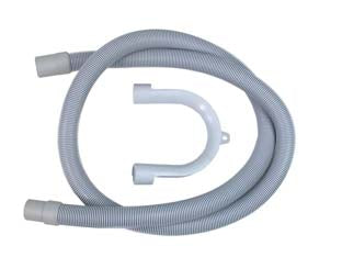 Tubo scarico corrugato per lavatrice - cm.250 - con gancio fermo lavabo