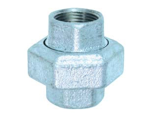 Bocchettone femmina femmina sede conica ghisa zincata - FF 1' - zincata cuore bianco