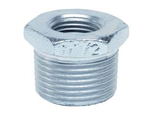 Riduzione esagonale ghisa zincata - M 1'1/4 F 3/4' - zincata cuore bianco