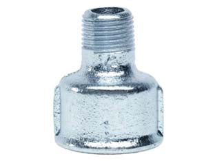 Manicotto ridotto ghisa zincata - F 1 1/2' M 1 1/4' - zincata cuore bianca