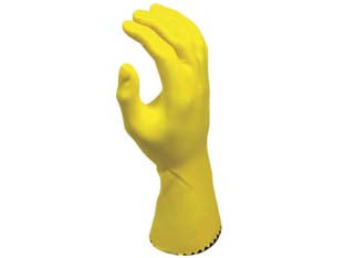 Guanti casa felpati - tg.XL misura grande n°10 - guanto casalingo in puro lattice colore giallo, interno fioccato in cotone, impieghi: lavori di manutenzione e pulizia generi...