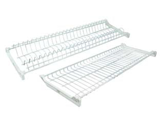 Scolapiatti plastificato bianco - cm.76 - acciaio plastificato