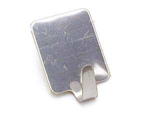 Ganci adesivi inox - mm.25x33h. - in acciaio inox satinato