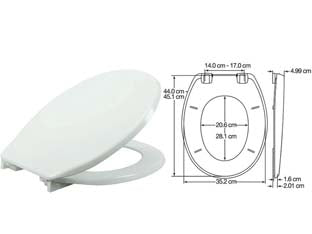 Sedile wc universale 2850 buxton - in plastica termoindurente, colore bianco