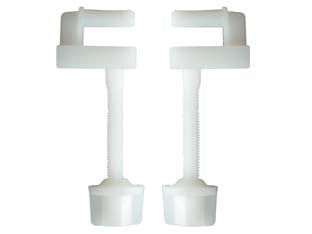 Cerniere per sedili wc in plastica bianca - per sedili WC, completi di viti