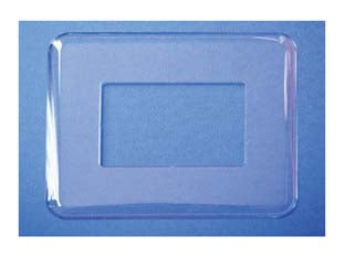 Placca sottointerruttore trasparente - mm.170x135h. per scatola 503