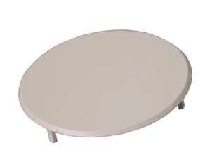 Coperchio per scatola da incasso tonda a pressione - ø mm.85 (1785.P) - in polistirolo antiurto, fissaggio a pressione in PVC, colore bianco RAL 9010, IP40