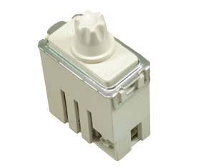 Dimmer per carico resistivo luminoso venus - 1000W 230V (7077.L) - dimmer varialuce luminoso, colore avorio RAL 9001, per lampade alogene il carico è ridotto al 50%, monta su tutte le placche ...