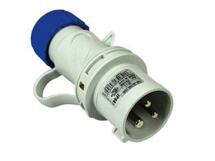 Spina industriale volante argo blu 2p+t cee 309 ip44 - 16A colore blu 70100 - 2 poli + terra 200/250v, in confezione singola FLOW PACK