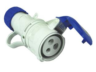 Presa industriale volante argo blu 2p+t cee ip44 - 16A colore blu 71100 - 2 poli + terra 200/250v, in confezione singola FLOW PACK
