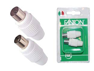 Giungicavo tv spina + presa coassiale mm.9,5 - mm.9,5 37020 - in confezione singola blister