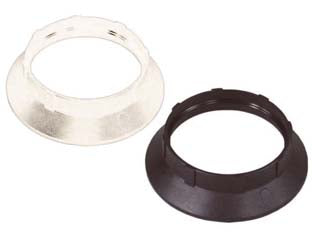 Ghiera termoplastica per portalampada e27 - colore nero - ø mm.55