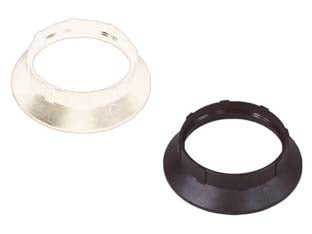Ghiera termoplastica per portalampada e14 - colore nero - ø mm.42