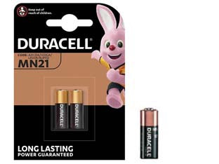 Pila specialistica alcalina (mn21) - 12v alcalina, 33 mAh, ø mm.10,6x28,5h. blister da 2 pezzi