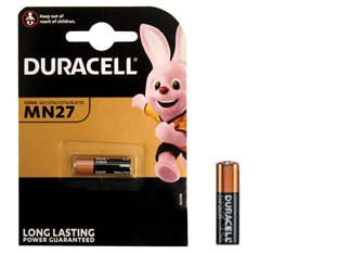 Pila specialistica alcalina (mn27) - 12v alcalina, 18 mAh, ø mm.7,7x28,2h.blister da 1 pezzo