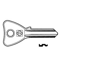 Chiavi per cilindri fiam 5 spine piccole fi065 - FI065 SX - in ottone nichelato, profilo dorsato