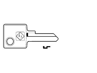 Chiavi per cilindri meroni 4 spine piccole mer2 - MER2 DX - in ottone nichelato, utilizzo principale: per cilindri per mobili