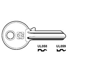 Chiavi per cilindri universal 5 spine piccole - UL059 SX - in ottone nichelato