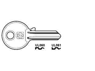 Chiavi per cilindri universal 4 spine piccole - UL061 SX - in ottone nichelato