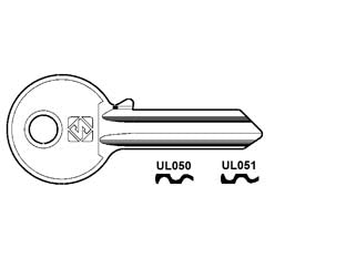 Chiavi per cilindri universal 5 spine grandi - UL051 SX - in ottone nichelato