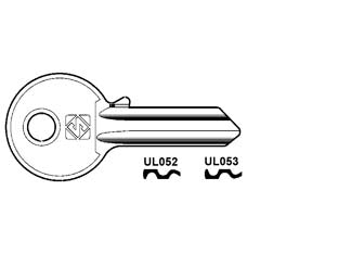 Chiavi per cilindri universal 4 spine grandi - UL053 SX - in ottone nichelato
