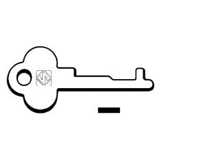 Chiavi passepartout per cassette postali 1003p1 - 1003P1 - in acciaio nichelato per cassette postali