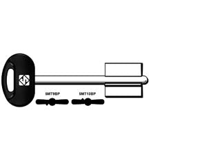 Chiavi doppia mappa mottura - 5MT9BP - in ottone nichelato, testa in plastica